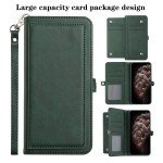 Wholesale Premium PU Leather Folio Wallet Front Cover Case with Card Holder Slots and Wrist Strap for Apple iPhone 11 [6.1] (Green)